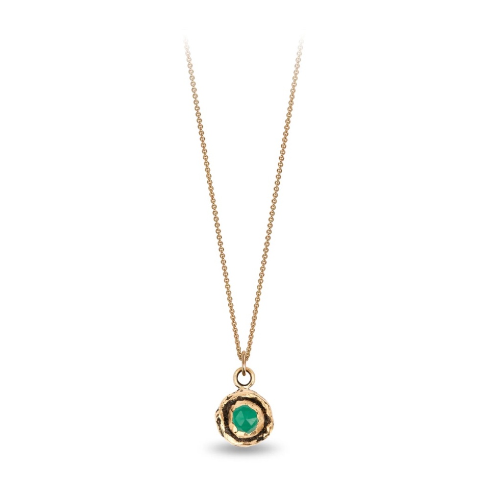 Pyrrah Emerald 14k gold necklace